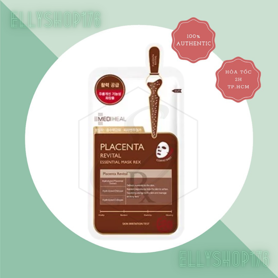 Mặt Nạ Nhau Thai Cừu Phục Hồi Da Mediheal Placenta Revital Essential Mask Rex